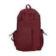 thumbnail image 3 of Mochila de nailon Fernando mochila escolar informal con correa ajustable y bolsillos laterales Rojo, 3 of 8