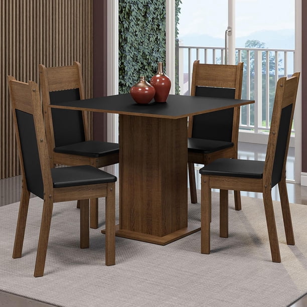 Juego De Comedor Con Mesa Y 4 Sillas Madesa Claire MN 01