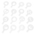 thumbnail image 1 of 80 Pcs Plastic Painting Templates Cake Stencils Coffee Templates (White), 1 of 9