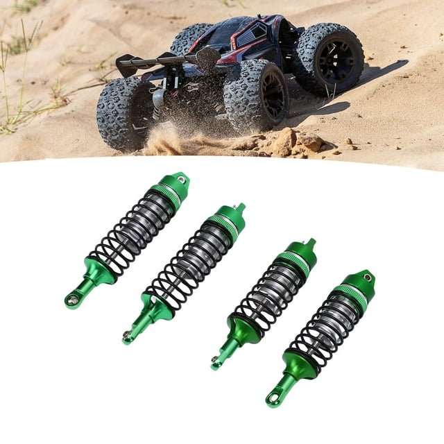2 Pairs RC Car Shock Absorbers Set, Aluminum Alloy Front Rear Shock Damper Kit with Damping for 4x4 1/10 Scale RC Crawler