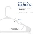 thumbnail image 4 of Utopia Home Clothes Hangers 200 Pack - Plastic Hangers Space Saving - Durable Coat Hanger with Shoulder Grooves (White), 4 of 6