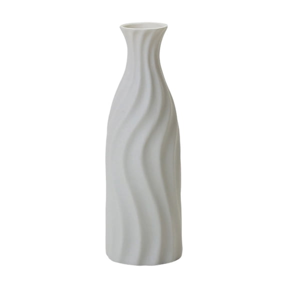Minimalist Style White Ceramic Vase, Plain Home Decor Vase for Flower Arrangements and Indoor Decoration, Simple Art Vase for Tabletop, Shelf, and Living Room Styling