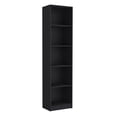 thumbnail image 4 of FM FURNITURE Sutton Slim Bookcase Black Engineered Wood, 4 of 8