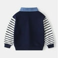 thumbnail image 3 of Tiijoy Toddler Boys Striped Long Sleeve Polo Shirt School Uniform Versatile Shirt, Sizes 3-4, 3 of 6