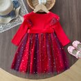 thumbnail image 5 of RFQWOVSR Girls Long Sleeve Gradient Mesh Princess Dress Fall Birthday Gown 2-3 Years, 5 of 7