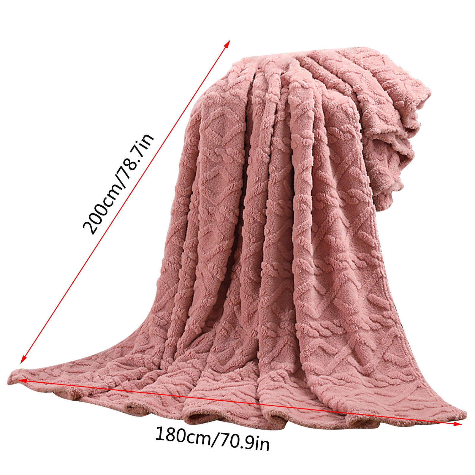 Clearance Boovnll Throw Blanket, Super Soft Warm Solid Color Thicken Flannel Blankets, Microfiber Machine Washable for Indoor Bedroom, Couch, Sofa, Floor, Camping, Blanket - (71x79")