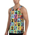 thumbnail image 2 of Pofeuu Cute Dogs Collage Print Men's Workout Tank Tops Sleeveless Muscle Gym Shirt Quick Dry-XX-Large, 2 of 7