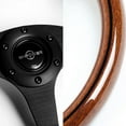 thumbnail image 2 of W-Power 330MM Brown Wood Grain W/ Black Line Black Spoke 13-Inch Steering Wheel, 2 of 5