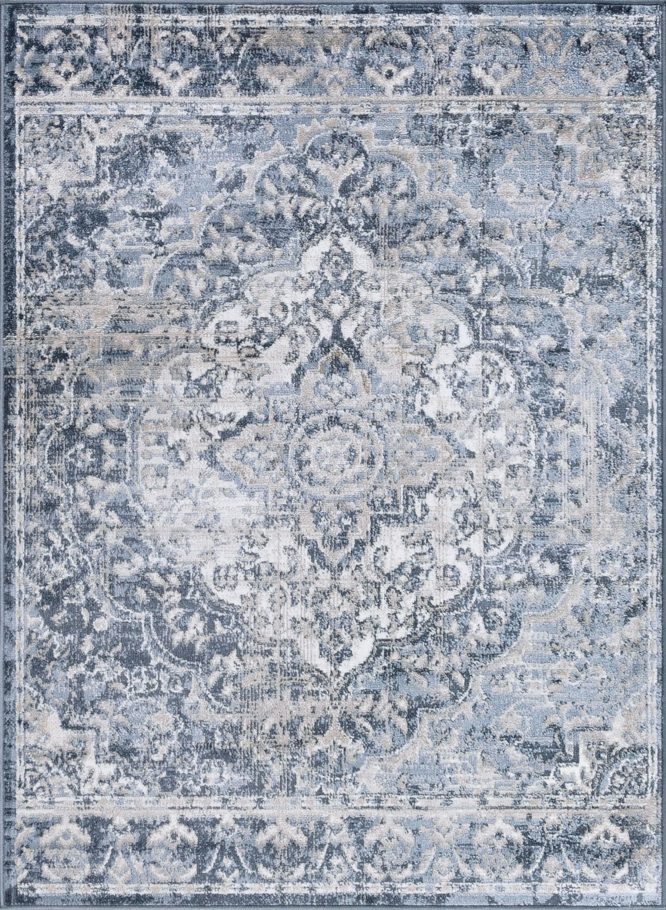 4x6 Modern Blue Area Rugs for Living Room | Bedroom Rug | Dining Room Rug | Indoor Entry or Entryway Rug | Kitchen Rug | Alfombras para Salas 4' x 5'3''