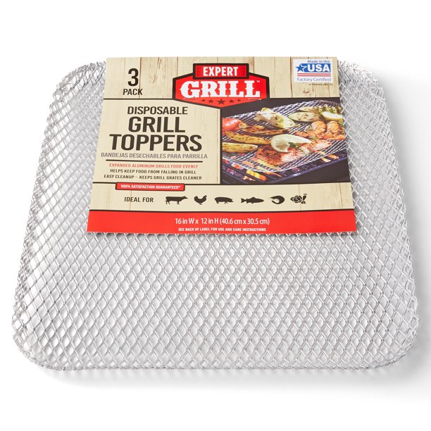 Expert Grill Disposable Grill Topper, 16" x 12", 3Pack