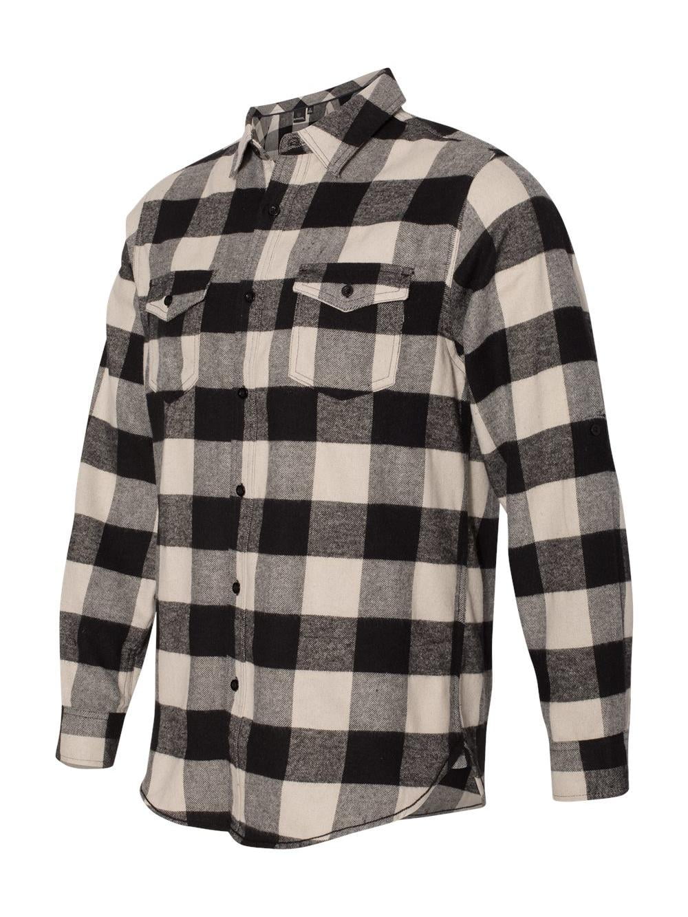 Burnside Mens Yarn-Dyed Long Sleeve Flannel Shirt M Black