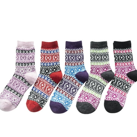 

JDEFEG Scrunch Socks No Show Men Pack Womens Socks Wool Pairs 5 Warm Of Cold Winter Soft Knit Socks Sock Adapter Socks for Women Multicolor