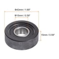 thumbnail image 2 of Unique Bargains Roulement à Billes PU 15x43x15mm Roue de Guidage Revêtue de Polyuréthane pour Industriel, Noir, 2 of 5