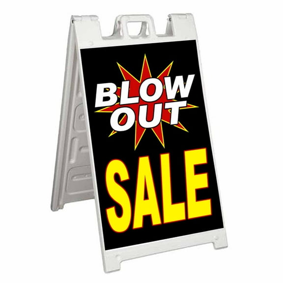 Blow Out Special (24" X 36") Standard A-Frame Signicade, Includes Decal Applied To Stand