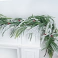 thumbnail image 5 of 9Ft White Flocked Christmas Garland - Simulated Rattan Needle Decor, Flexible Plastic Xmas Garland for Mantel/Stair Railing/Indoor Outdoor Holiday Decoration, 5 of 8