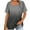 Gray, variant on Aoochasliy Blouses for Women Clothes Women's Print Short Sleeve Square Collar Pullover Casual T Shirt Top