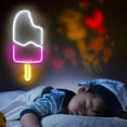 thumbnail image 3 of Letrero de neón de paleta - Luces de neón LED de arte 3D alimentadas por USB para dormitorio - Letreros de neón acrílicos iluminados para decoración de pared, fiesta de cumpleaños, boda, Halloween, d JAMW Sencillez, 3 of 5