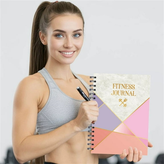 Clearance Office&Craft&Stationery under $10,Simplified Fitness Journal For Women & Men A5 Workout Journal/Planner Daily Log Book To Gym Muscle Bodybuilding 5.8"x8.3"