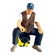 thumbnail image 5 of 1/64 a escala Angler figura figura de resina mini accesorios fotográficos de fotografía Props decorativos Modelo de pesca Carácter de pesca Sentarse pescando, 5 of 8