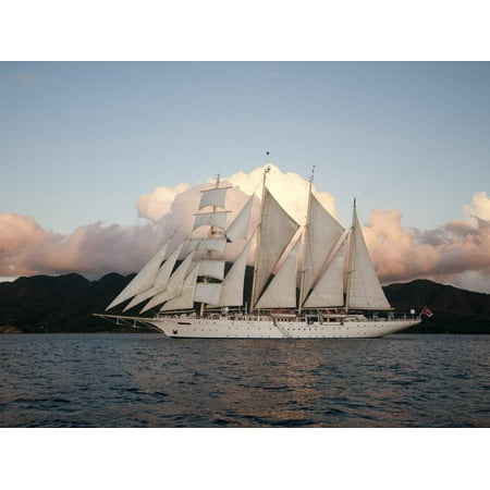 Star Clipper Sailing Cruise Ship, Dominica, West Indies, Caribbean, Central America Print Wall Art By Sergio (Best Month For Caribbean Cruise)