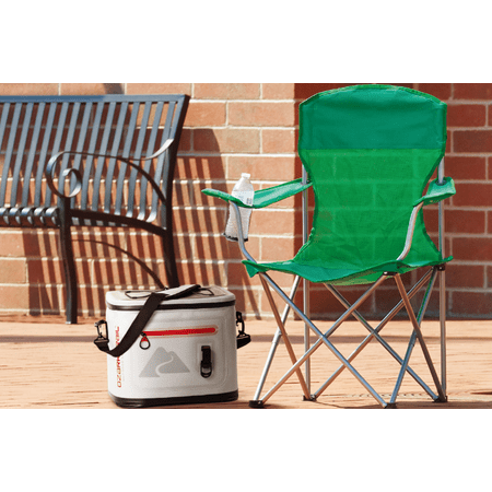 Ozark Trail Basic Mesh Folding Camp Chair with Cup Holder for Outdoor  Green  Adult