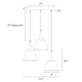 thumbnail image 4 of LNC Modern 3-Light Pendant Chandelier with White and Golds, Adjustable Hanging Fixture, 4 of 15