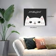 thumbnail image 2 of Daiia Cat Meow Print Canvas Decorative Picture – 30x40in Artistic Wall Art, Ready-to-Hang Canvas Print for Living Room（Horizontal）, 2 of 6