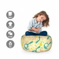 thumbnail image 2 of Bacon Storage Toy Bag Chair, Breakfast Concept with Bacon and Egg Yolk at Pan with Onion and Beans Illustration, Stuffed Animal Organizer Washable Bag, Large Size, Multicolor, by Ambesonne, 2 of 3