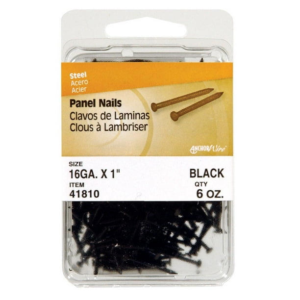 Hillman Panel Nails 15/8 " Black Card 6 Oz Pack of 5