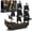 warm color, variant on Pirate Ship Building Kit, Black Pearl Caribbean Pirate Ship Mini Building Block Sets for Adults, Pirate Ship Toys Gift for Kids Boys 8-12, Not Compatible with Lego Pirate Ship Set, 1424 PCS