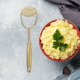 thumbnail image 4 of KALLORY Stainless Steel Potato Masher with Ergonomic Handle for Easy Mashing, Kitchen Tool, Golden Finish, 4 of 10