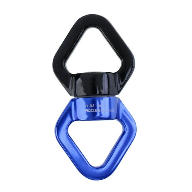 Greeniant Conector de cuerda giratoria de 360 grados, equipo de montañismo, mosquetón giratorio, accesorio de aro de conexión, Hardware de rescate carpas Azul negro Greeniant OD002828-03
