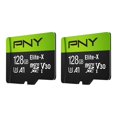 thumbnail image 1 of Tarjeta microSDXC PNY Elite-X de 128 GB, Clase 10 U3 V30, paquete de 2, 1 of 9
