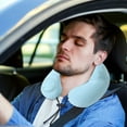 thumbnail image 1 of Press Inflatable-shaped Pillow Portable-shaped Pillow Inflatable Headrest Neck Pillow Airplane Travel Neck Pillow Pressable Inflatable Double Hump-shaped, 1 of 4