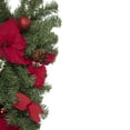 thumbnail image 4 of Northlight Poinsettia Pine Cone and Ball Artificial Christmas Teardrop Swag - 32" - Unlit, 4 of 4