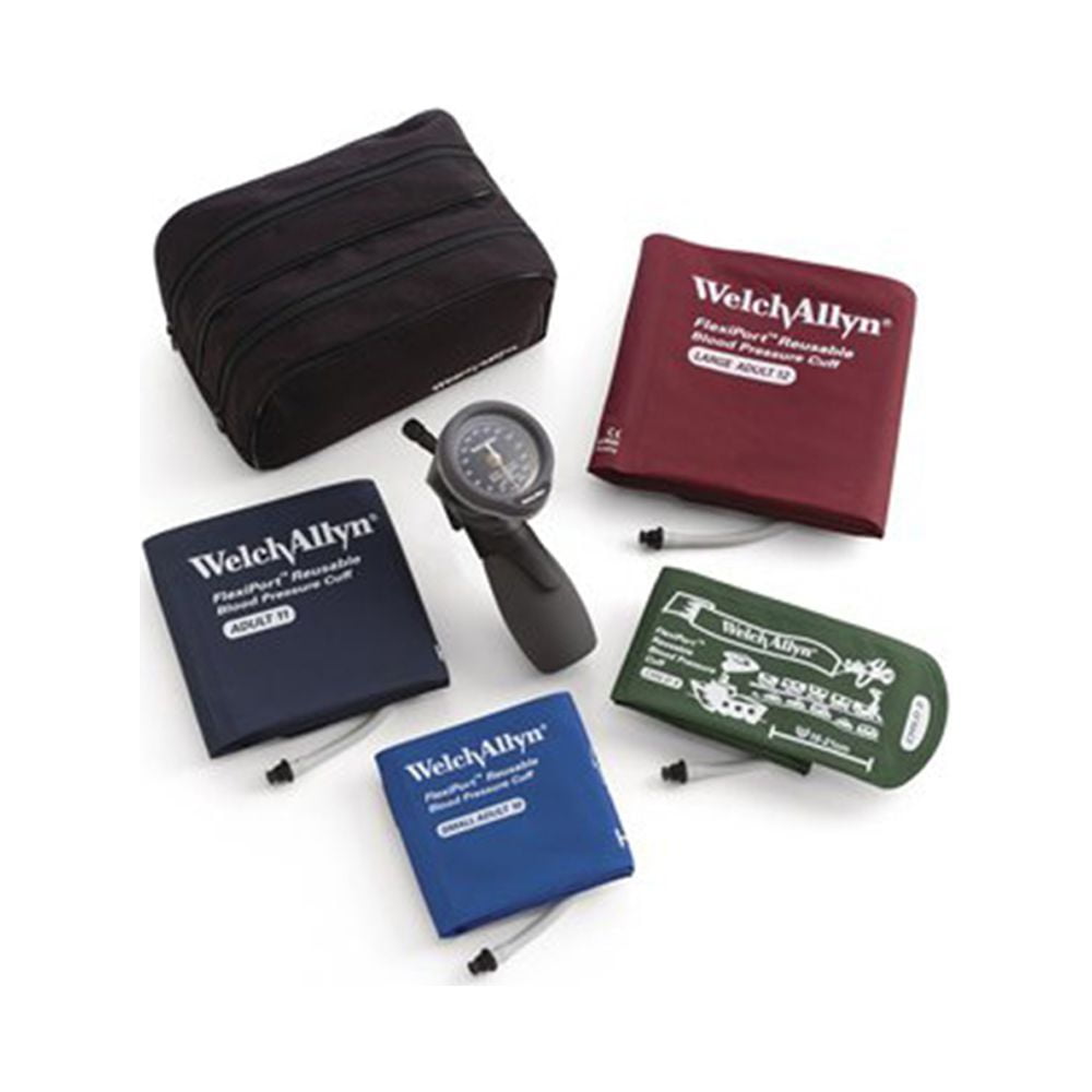 Welch Allyn 5098-30 DS66 Trigger Aneroid with Four-Cuff Kit & Zipper Case