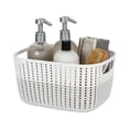 thumbnail image 4 of Simplify 2 Pack 2-Tone Decorative Plastic Medium Storage Basket in Heather Grey, 4 of 7