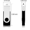 thumbnail image 3 of shiyou-64GB USB Flash Drive USB Stick,USB 2.0 Memory Stick Swivel Thumb Drive 64G USB Drive Metal Cap Thumb Drive with LED Light, Black USB Key for Data Storage/Computer/PC/Laptop, 3 of 4