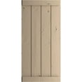 thumbnail image 2 of Ekena Millwork 22"W x 64"H Rustic Four Board Joined Board-n-Batten Knotty Pine Faux Wood Shutters w/End Batten (Per Pair), Primed Tan, 2 of 10