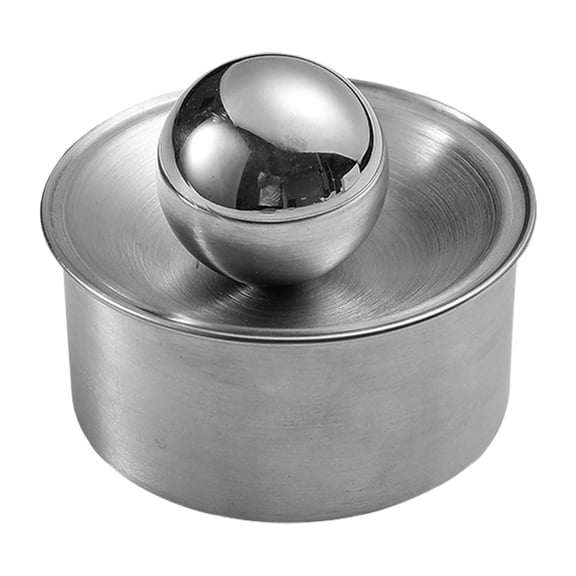Dumpling Wrapper Former, Manual Pastry Press, Kitchen Shaping Device with Round Crimp Mold, Handheld Food Tool, Dumpling Wrapper Maker, for Dumplings Ravioli Pie Bun Cookie, 1Pc(Silver,3.9x3.9x2")