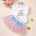 thumbnail image 2 of HWJAD Easter Baby Girl Outfit My First Easter Egg Romper Sparkle Tutu Skirts Summer Infant Princess Easter Clothes, 2 of 9