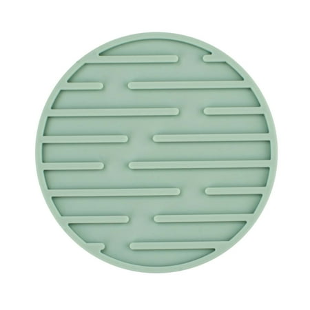 

Placemats Silicone Round Insulated Soft Vertical Pattern Water Drain Easy To Clean High Temperature And Low Temperature