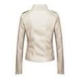 thumbnail image 3 of YUNAFFT Stylish Zipper Pocket Stand Collar Motorcycle Jacket for Women, 3 of 5