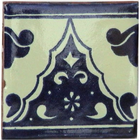 4.2x4.2 Sierra Talavera Mexican Tile, Set of 9 pcs