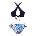 thumbnail image 6 of BOOMNY Womens Bikini Sets 2 Peice Swimsuit For Women Hawaii Graphic Swimwear Deep V Neck Low Rise Cozy Soft Bathing Suits, 6 of 8
