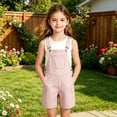 thumbnail image 4 of Kiijoy Girl Checkered Overalls Shorts Summer Casual Gingham Sleeveless Romper, Sizes 10-11, 4 of 7
