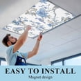 thumbnail image 6 of Blue Floral Birds Fluorescent Light Covers, Farmhouse Flowers Pastoral Magnetic Light Covers for Ceiling Lights, Fluorescent Ceiling Shade Filters for Classroom Bedroom Office 4x2Ft x 3PCS, 6 of 8