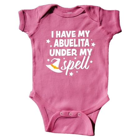 

Inktastic I Have My Abuelita Under My Spell with Cute Witch Hate Gift Baby Boy or Baby Girl Bodysuit