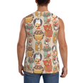thumbnail image 4 of Pofeuu Colorful Owls Print Men's Muscle T-Shirt, Sleeveless, Muscle Tank, Classic Muscle Tee Top For Men Casual Sleeveless Muscle T-Shirt Trendy Clothes-X-Large, 4 of 7