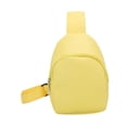 thumbnail image 3 of Bolso bandolera para niños, portátil, con correa ajustable, para camping, viajes, excursiones y escuela. Amarillo, 3 of 9